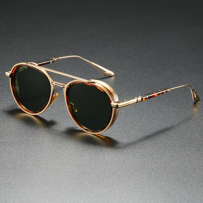 Gafas de Sol Retro Harrison – Gafas de sol verde cielo – Arloow