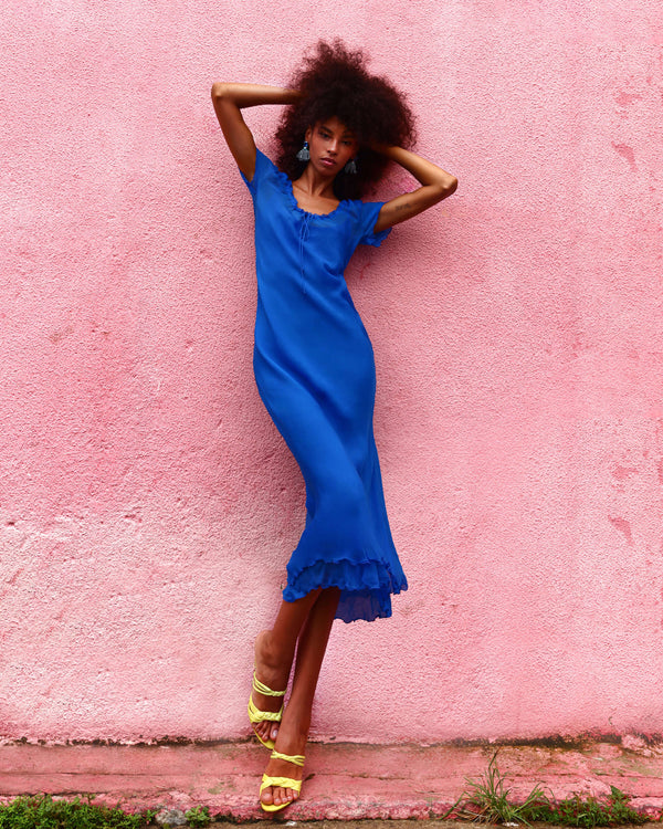 Vestido Anessa  Blue elegante mujer