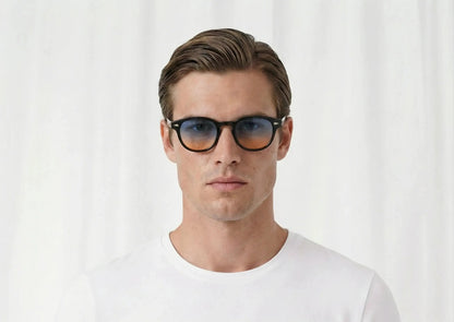 Gafas de sol negras cristales naranja azul degradado CALYPSO – Arloow