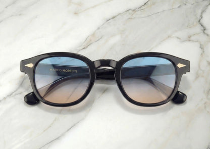 Gafas de sol negras cristales naranja azul degradado CALYPSO – Arloow