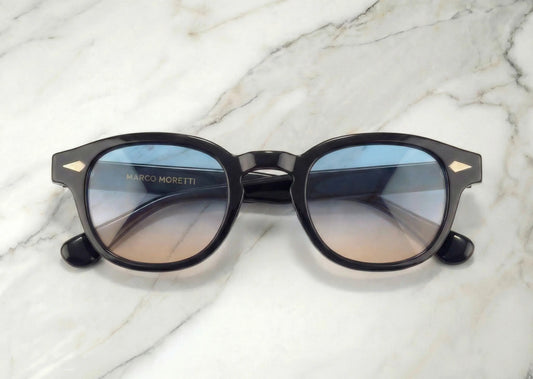Gafas de sol negras cristales naranja azul degradado CALYPSO – Arloow