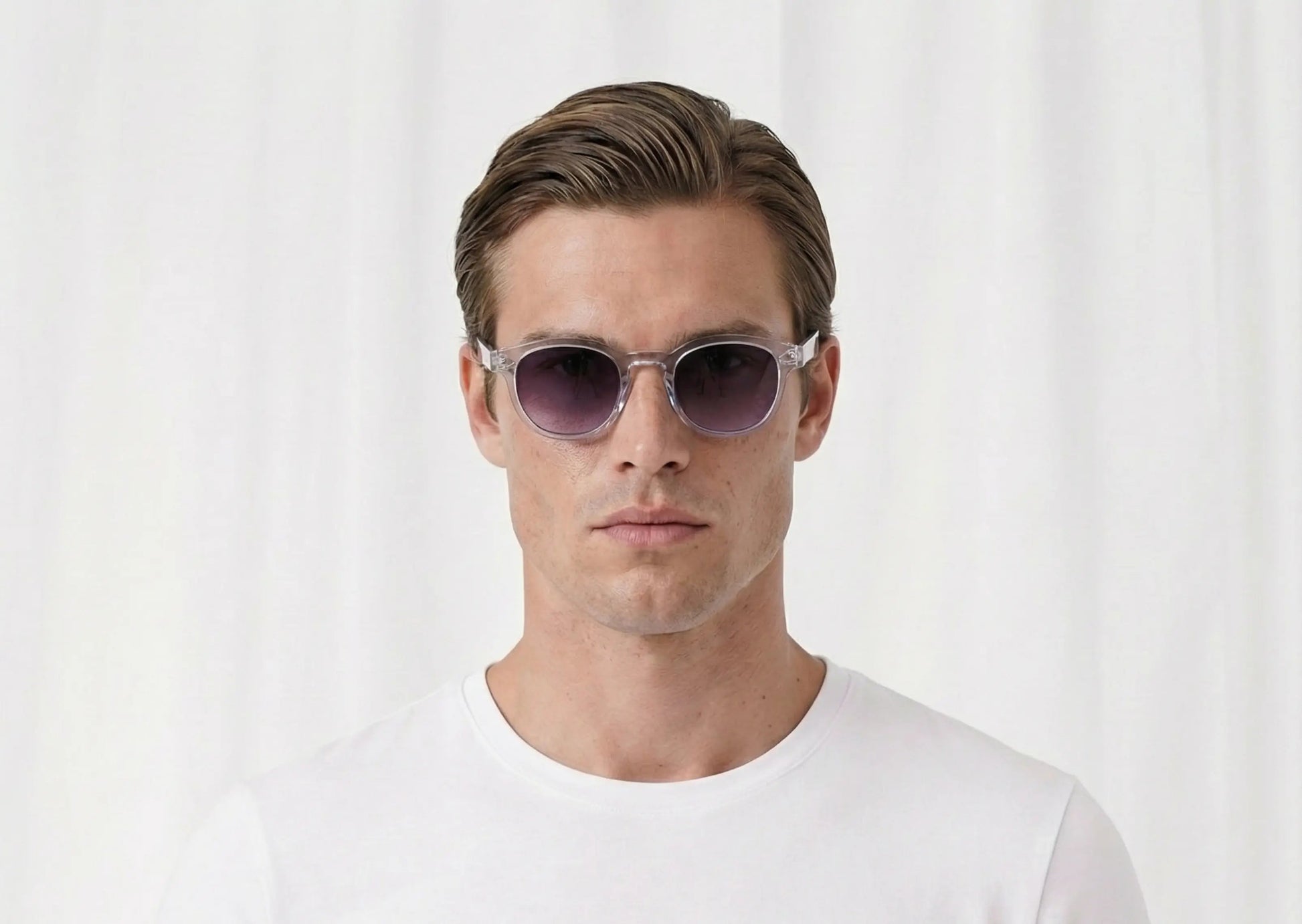 Gafas de sol transparentes cristales ahumados violeta LUXE – Arloow