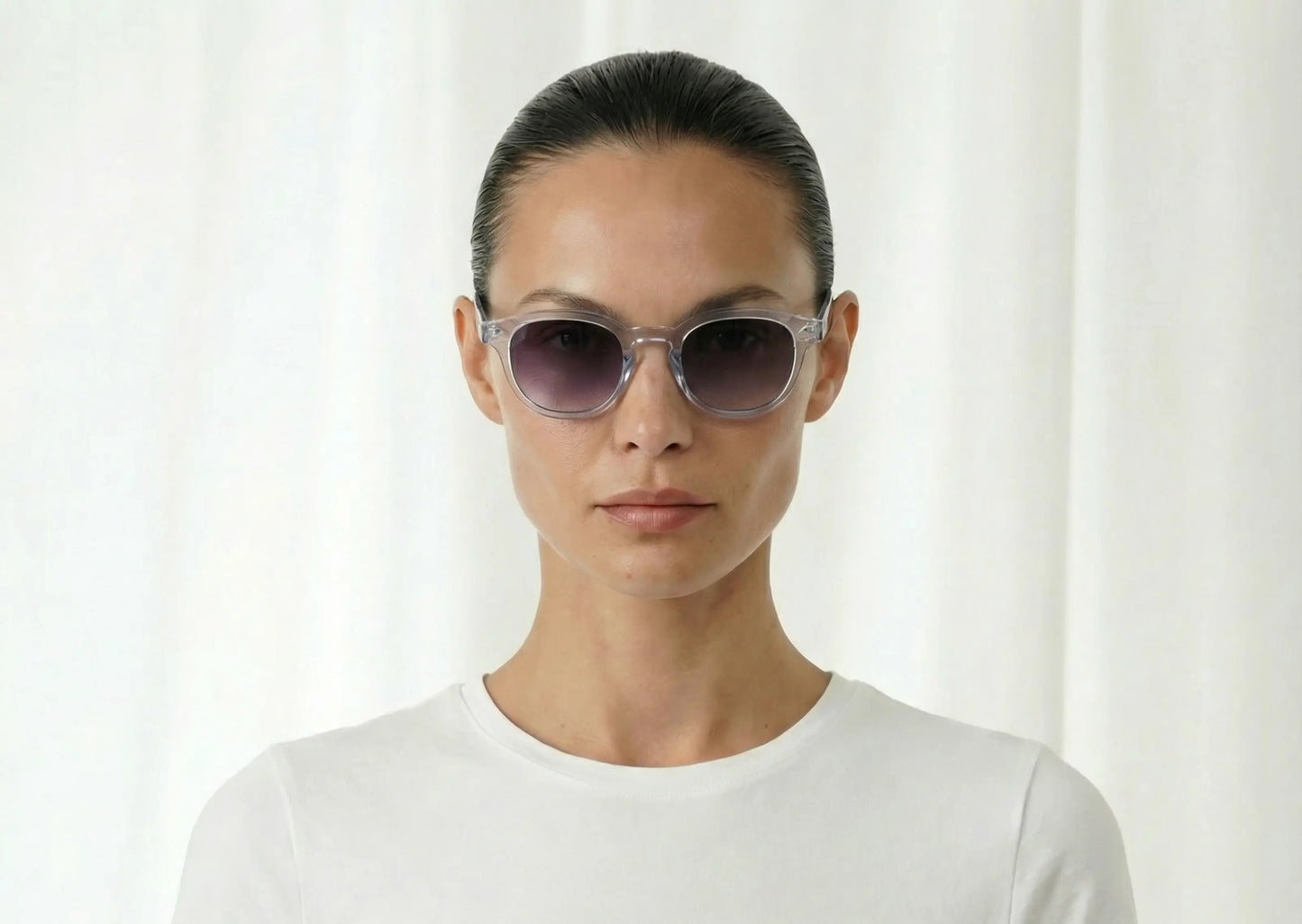Gafas de sol transparentes cristales ahumados violeta LUXE – Arloow