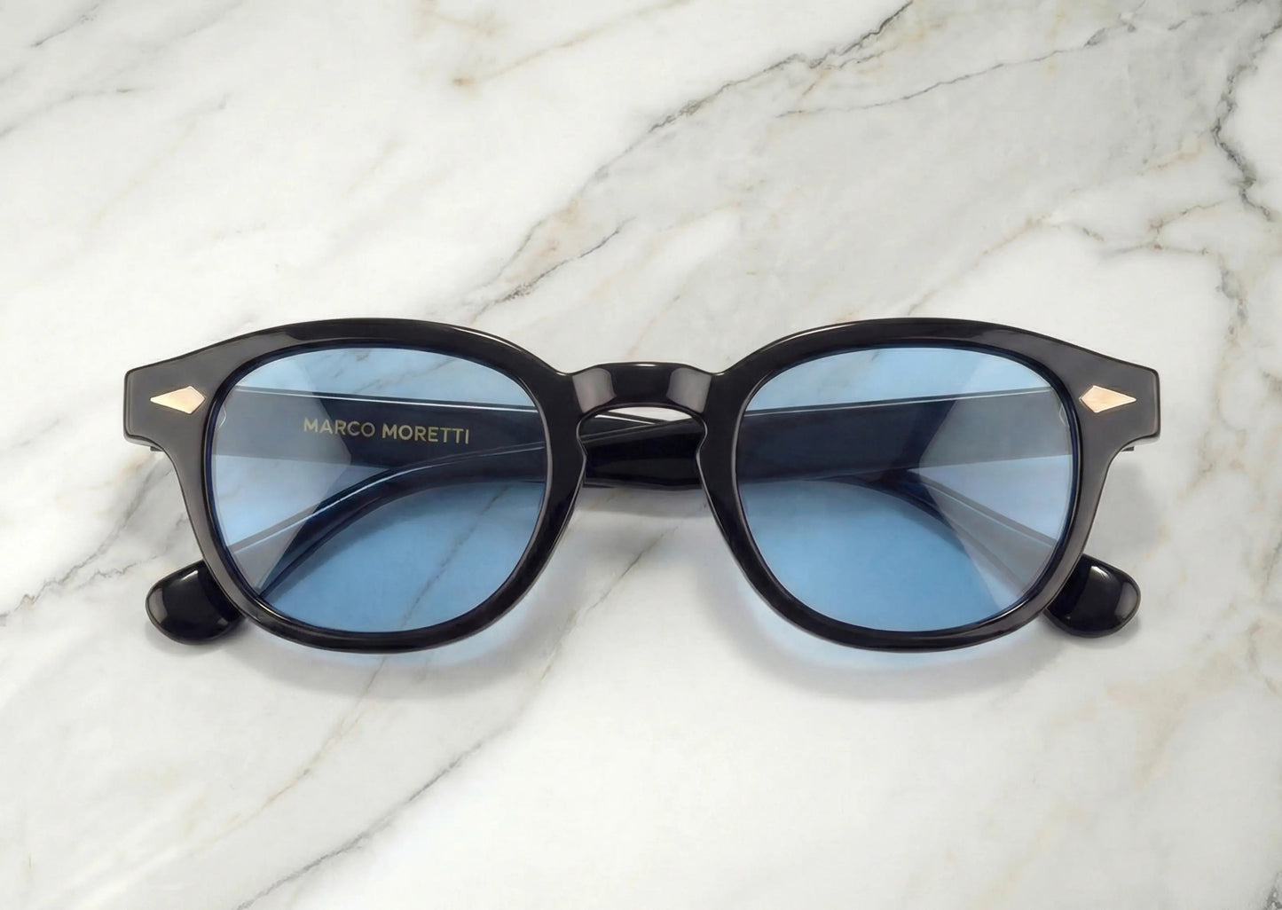 Gafas de sol negras cristales azules MONTE CARLO – Arloow