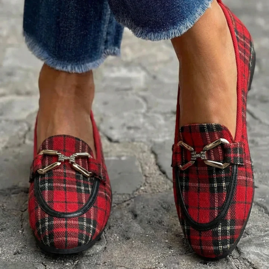 Rowan - Mocasines de Cuadros Dorados – Arloow