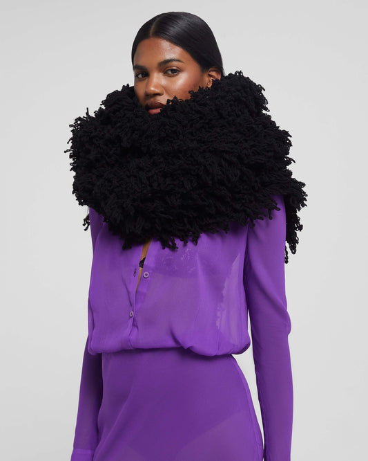 Vestido Noir Scarf elegante mujer