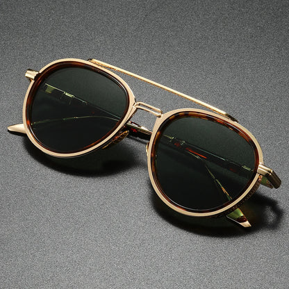 Gafas de Sol Retro Harrison – Gafas de sol verde cielo – Arloow