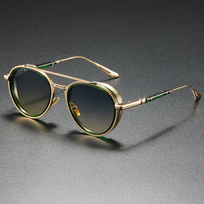 Gafas de Sol Retro Harrison – Gafas de sol verde cielo – Arloow
