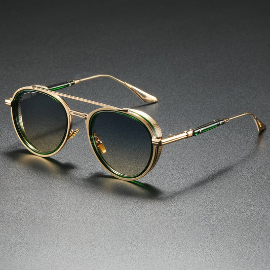 Gafas de Sol Retro Harrison – Gafas de sol verde cielo – Arloow