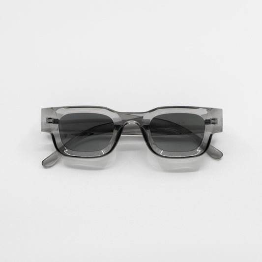 Gafas de sol cuadradas SEMBO Crystal – montura transparente con lentes grises | Arloow