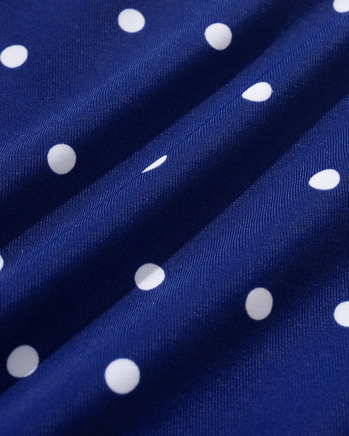 Azul Estampado Polka Dot Bañador de una pieza