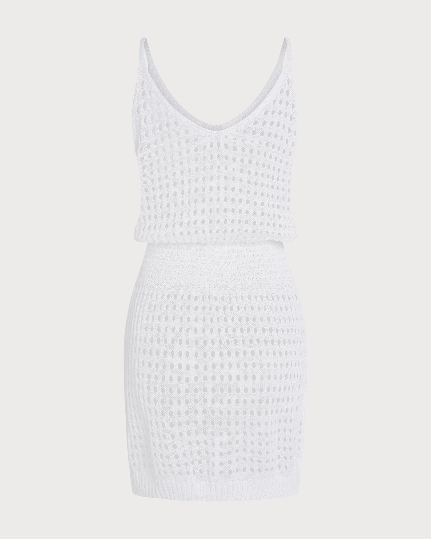 Blanco Escote en V Con abertura Cover-Up