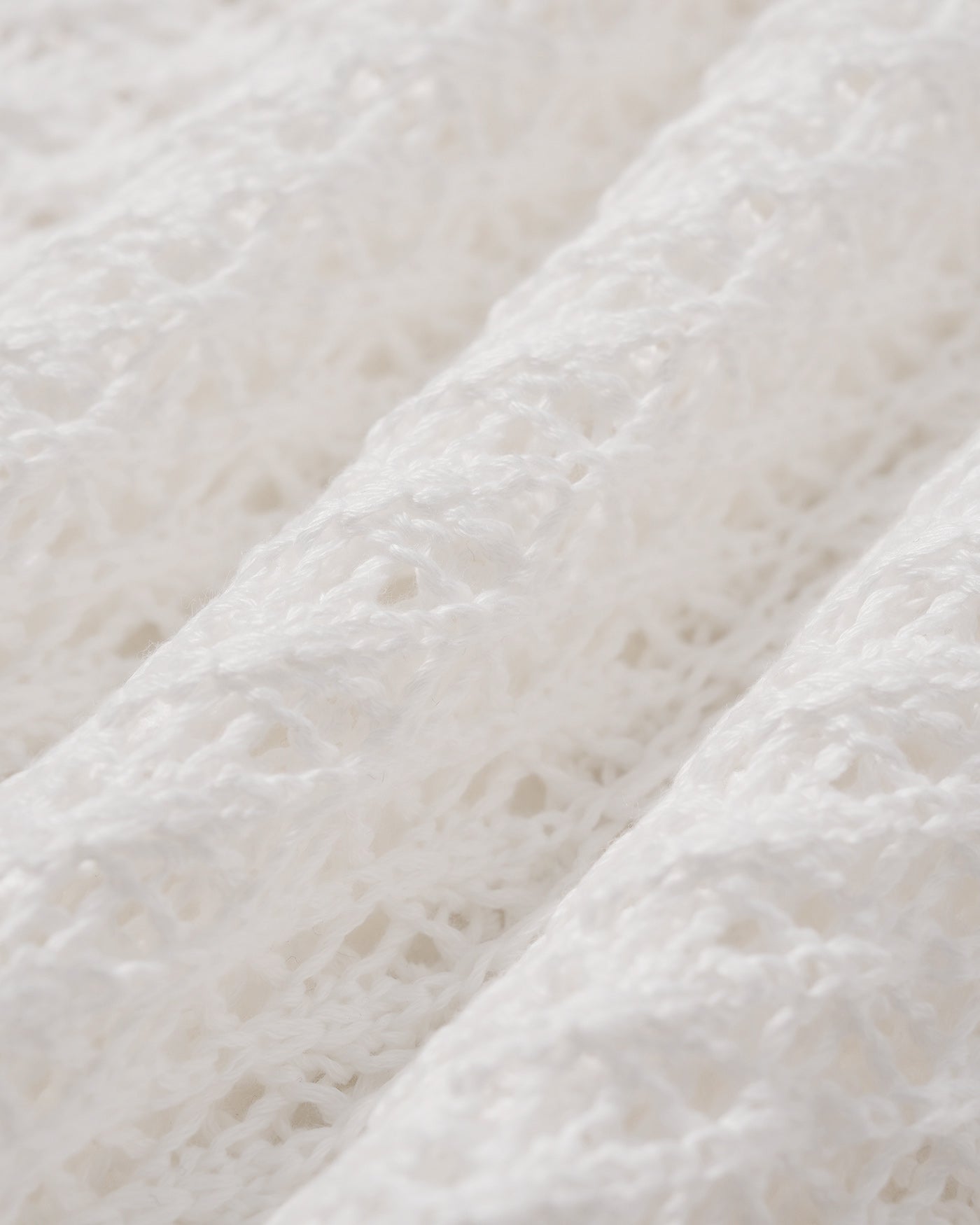 Blanco Crochet Con cordón Swimsuit Cover-Up