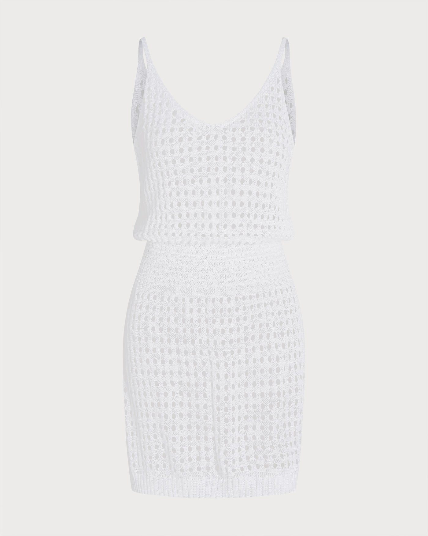 Blanco Escote en V Con abertura Cover-Up