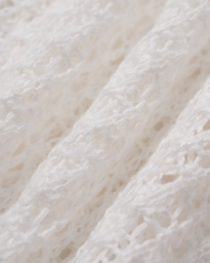 Blanco Con abertura Swimsuit Cover-Up