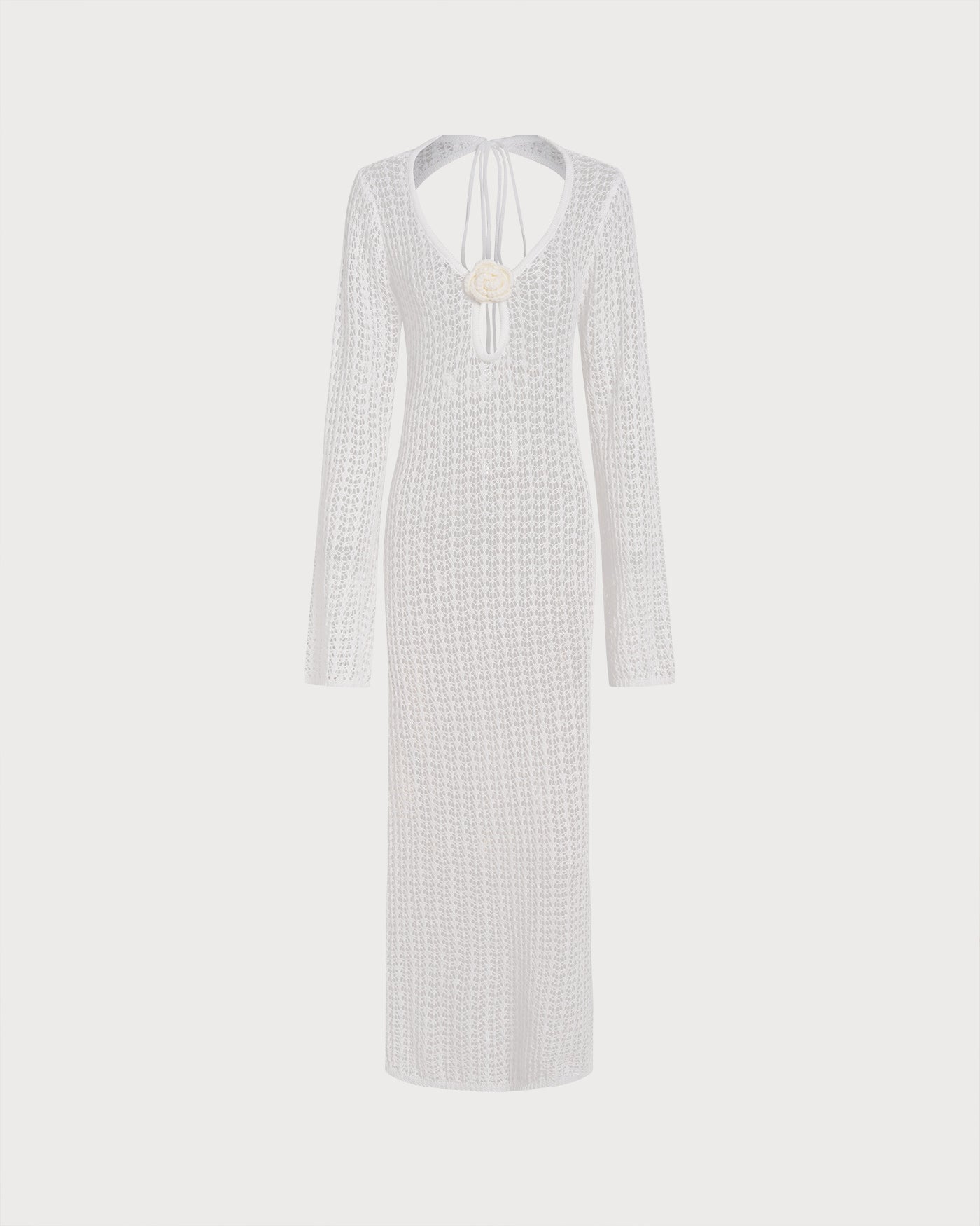 Blanco Con abertura Swimsuit Cover-Up