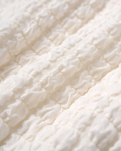 Blanco Bicolor Bandeau Conjunto de bikini