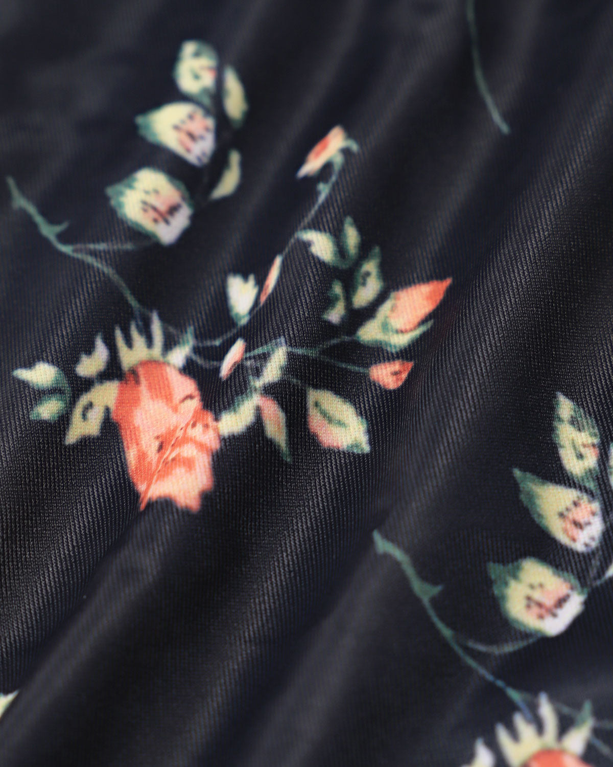 Azul marino Floral Con aro Conjunto de bikini