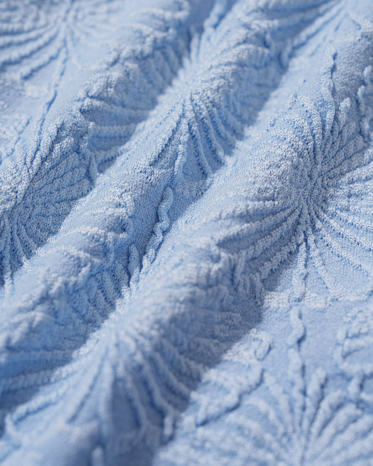 Azul Jacquard Con abertura Conjuntos de bikini